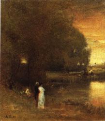 George Inness Over the River France oil painting art